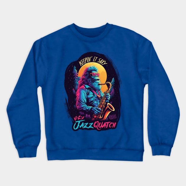 Jazzquatch (Back Design) Crewneck Sweatshirt by Fresh! Printsss ™